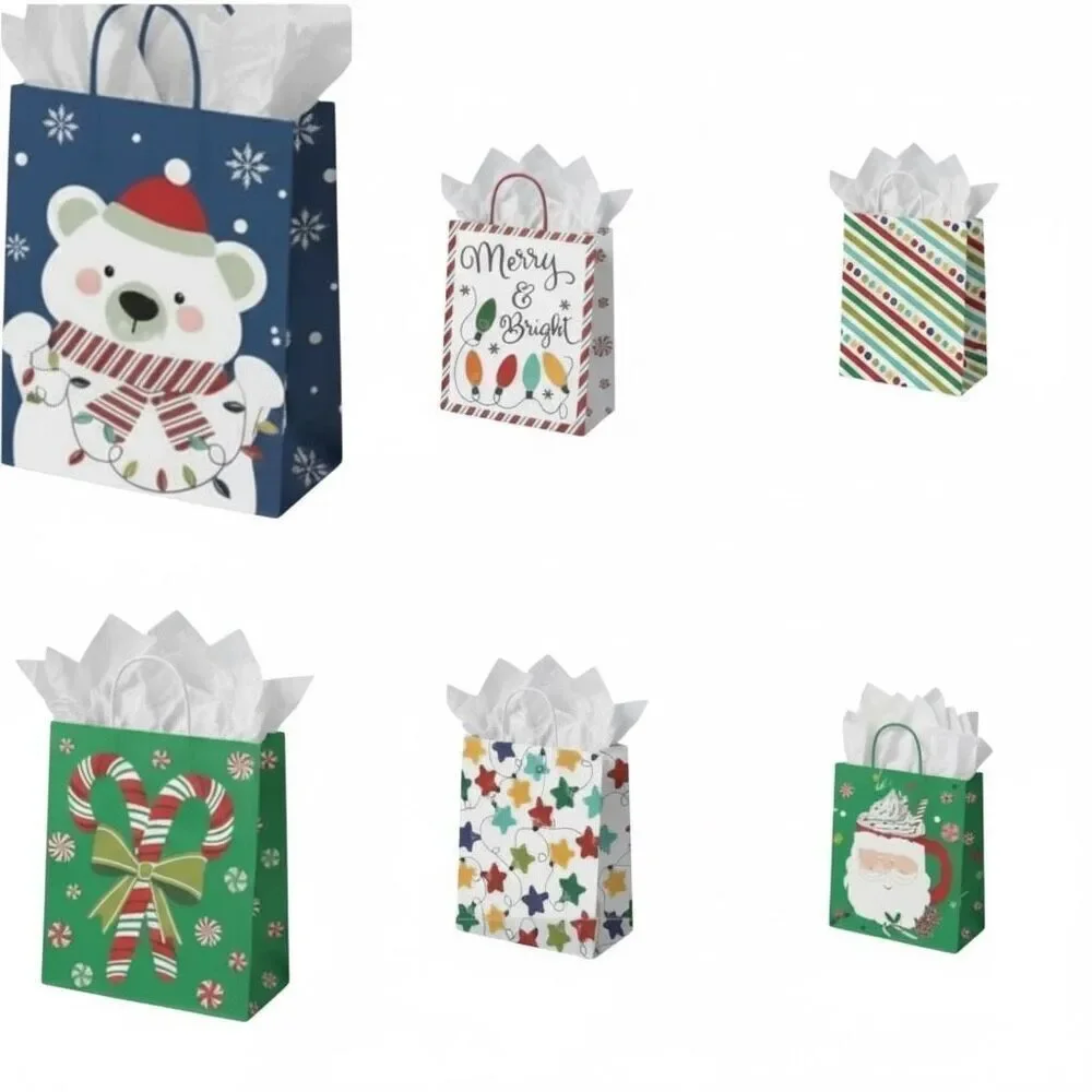 MB4. Set of 6 Festive Gift Bags